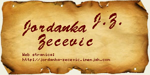 Jordanka Zečević vizit kartica
